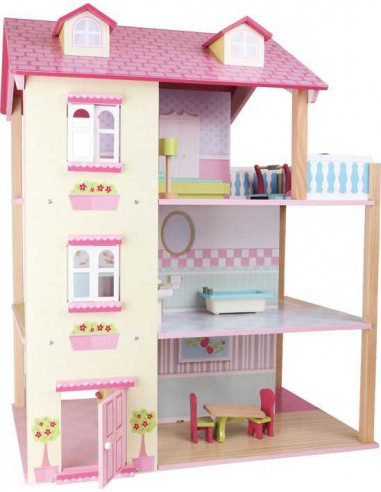 Domček pre bábiky ružová vila