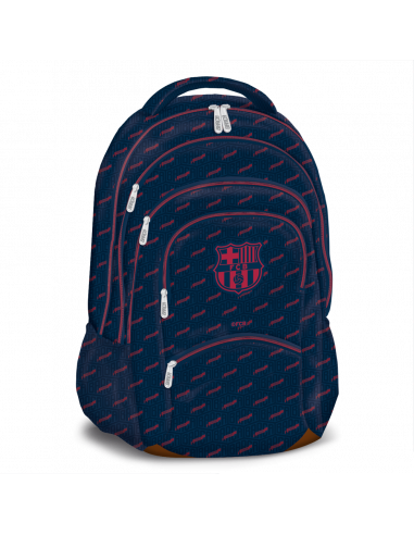 Barcelona dark blue päťkomorový študentský batoh