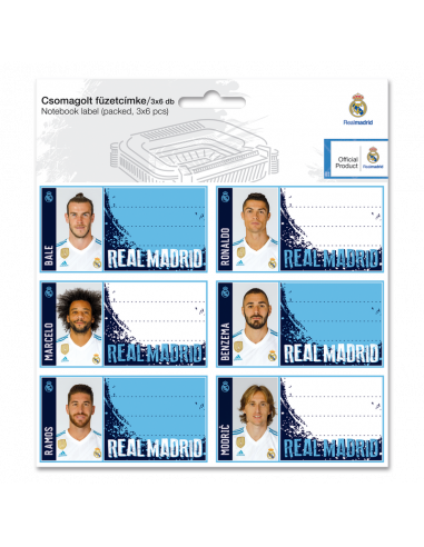Menovky na zošity Real Madrid 18