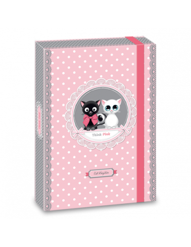 Box na zošity Think Pink kočky A4
