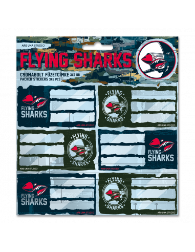Menovky na zošity Flying Sharks 18ks