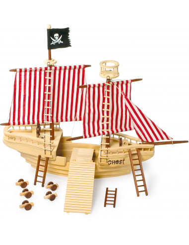 Drevená pirátska loď