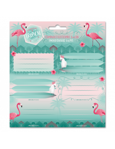 Menovky na zošity Pink Flamingo