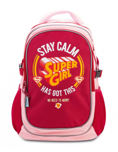 Školský batoh s pončem Supergirl – STAY CALM