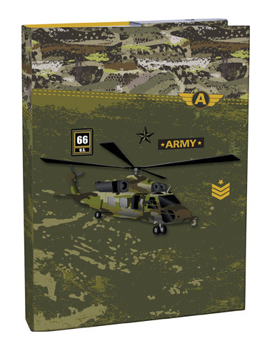 Box na zošity s chlopňou A4 Army