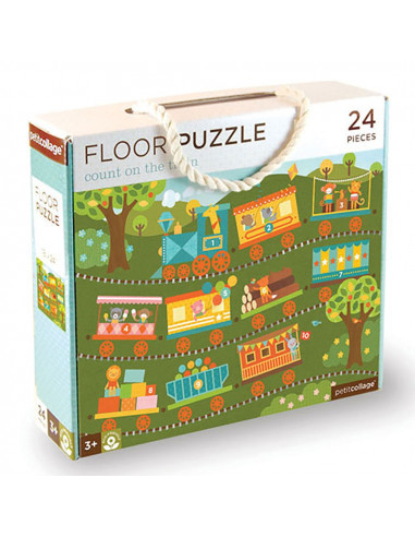 Podlahové puzzle počítanie s vláčikom