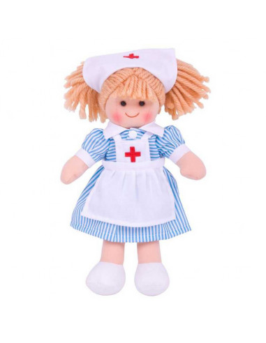 Látková bábika zdravotná sestrička Nancy 28 cm