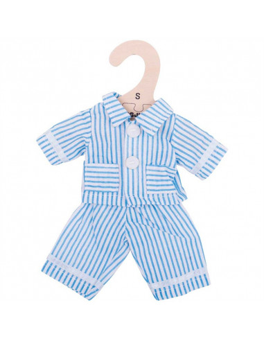 Modré pyžamo pre bábiku 28 cm