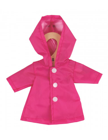 Ružový kabátik pre bábiku 28 cm