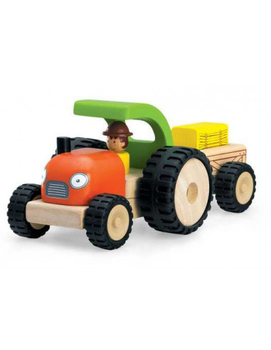 Drevený mini traktor