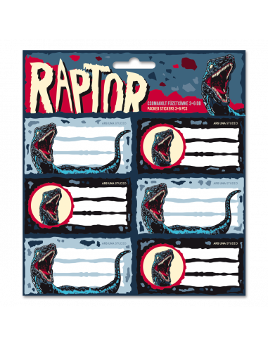 Menovky na zošity Raptor 18ks