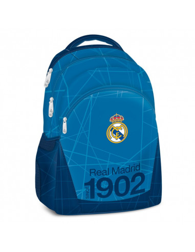 Real Madrid blue päťkomorový študentský batoh