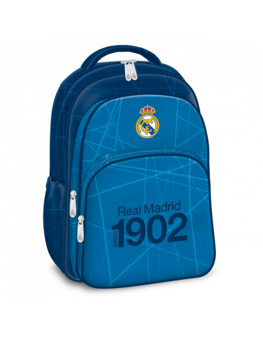 Real Madrid blue trojkomorový študentský batoh ntb
