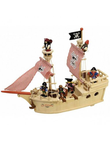 Drevená pirátska loď